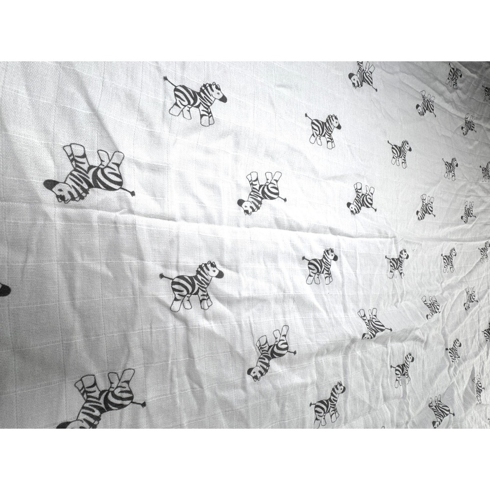 Amazing Baby SwaddleDesigns Zebra, Cotton Muslin Swaddle Blanket White Black